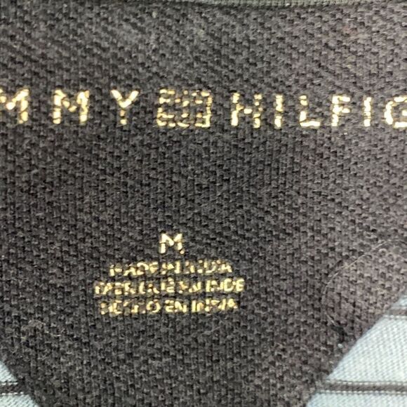 Tommy Hilfiger Men's Striped Crew Neck Short Sleeve T-Shirt Blue Size Medium - Picture 2 of 6